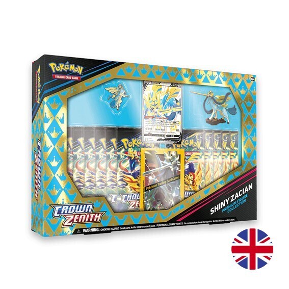 Caja Shiny Zacian con Figura - Crown Zenit (en Inglés)