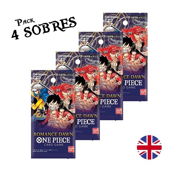 4 x Sobres OP01 Romance Dawn (reprint) One Piece Card Game