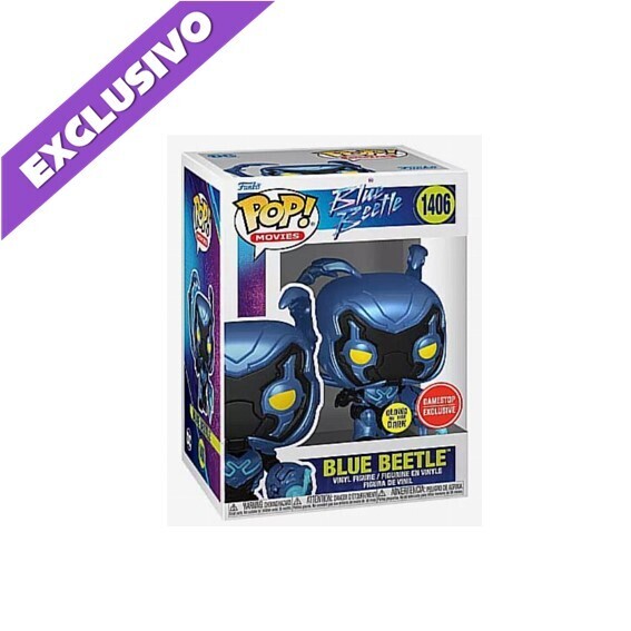 Funko Pop! Blue Beetle 1406 (GITD) (Gamestop Exclusive) - Blue Beetle DC Comics