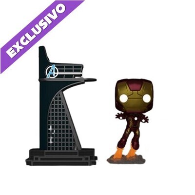 Funko Pop! Town Avengers Tower & Iron Man (GITD) (Special Edition) - Marvel