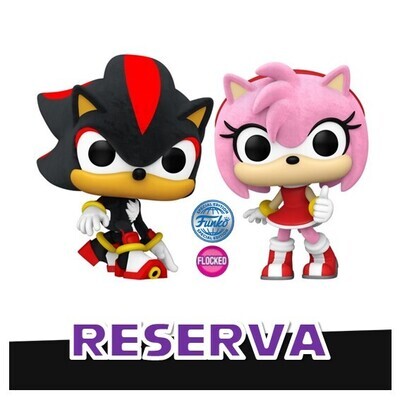 (RESERVA) Funko Pop! 2 pack Shadow & Amy Rose (Flocked) (Special Edition) - Sonic The Hedgehog