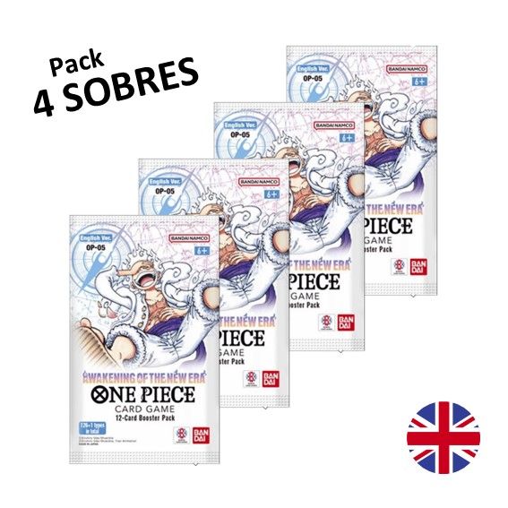 4 x Sobres OP-05 Awakening of the new era - One Piece Card Game