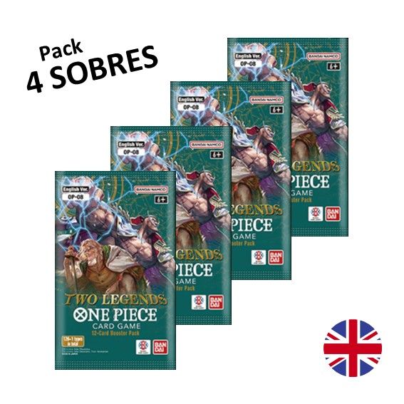 4 x Sobres OP-08 Two Legends - One Piece Card Game