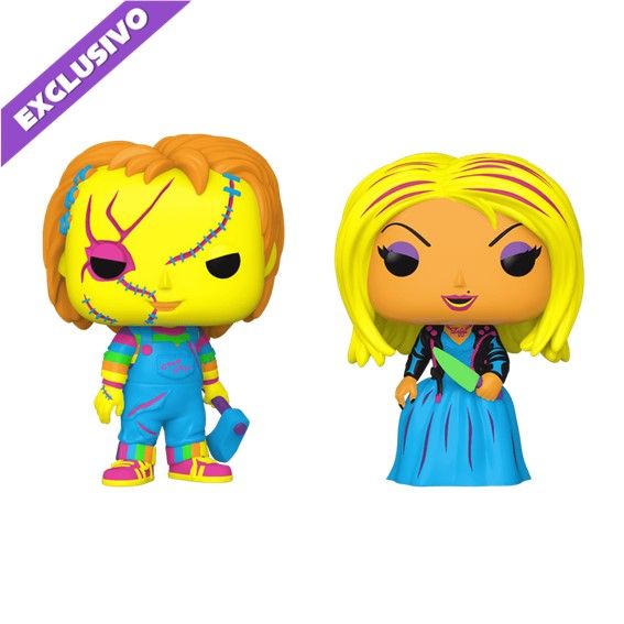 Funko Pop! 2-pack Chucky &amp; Tiffany Black Light (Special Edition) - Bride of Chucky