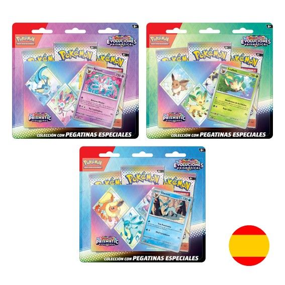 Colección con Pegatinas Especiales Evoluciones Prismáticas (en Español) - TCG Pokemon Escarlata y Púrpura