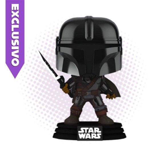 Funko Pop! The Mandalorian with Darksaber 491 (GITD) (SE) - Star Wars
