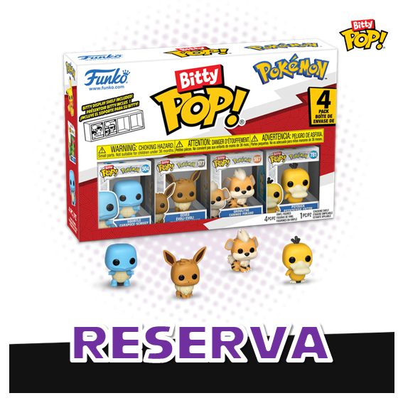 Bitty Pop! 4-pack Pokemon Serie 4 RESERVA