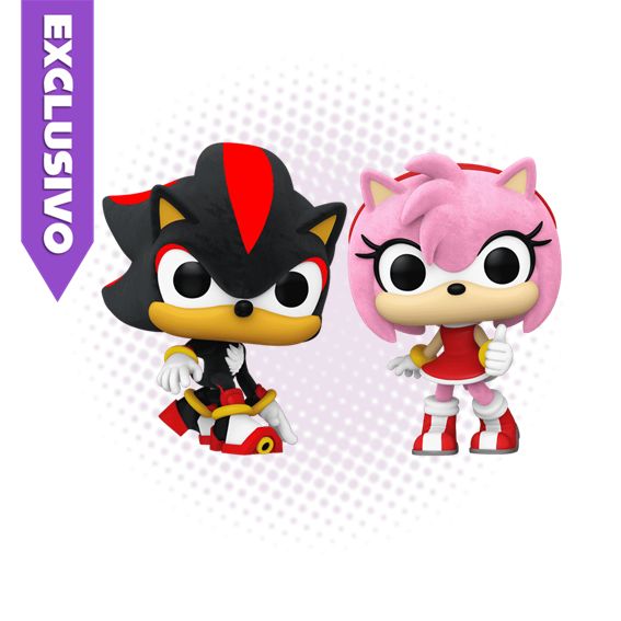 Funko Pop! 2-pack Shadow &amp; Amy (SE) (Flocked) - Sonic The Hedgehog
