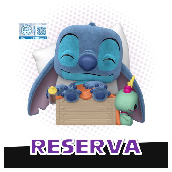 Funko Pop! Sleeping Stitch in Box 1607 (SE) (Flocked) Plus - Disney Lilo &amp; Stitch RESERVA