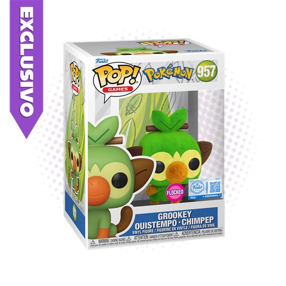 Funko Pop! Grookey 957 (SE) (Flocked) - Pokemon