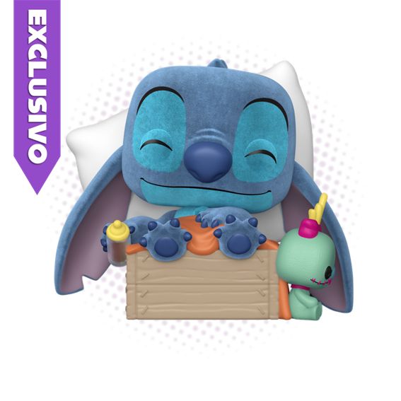 Funko Pop! Sleeping Stitch in Box 1607 (Flocked) (SE) - Disney Lilo &amp; Stitch