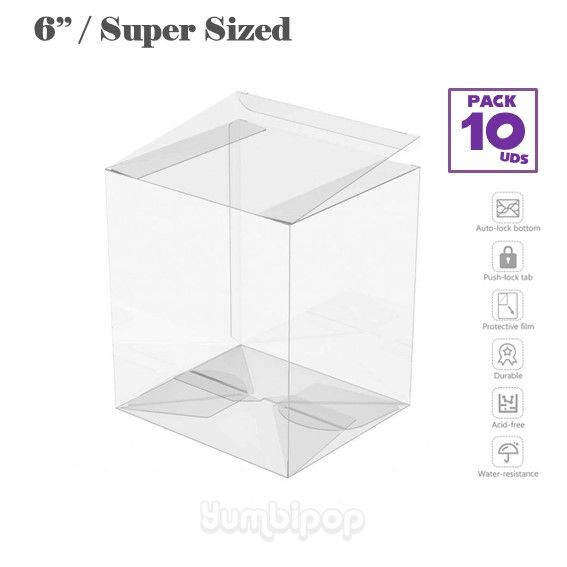 10 x Protectores Funko Pop! 6'' Super Sized de 0.5mm