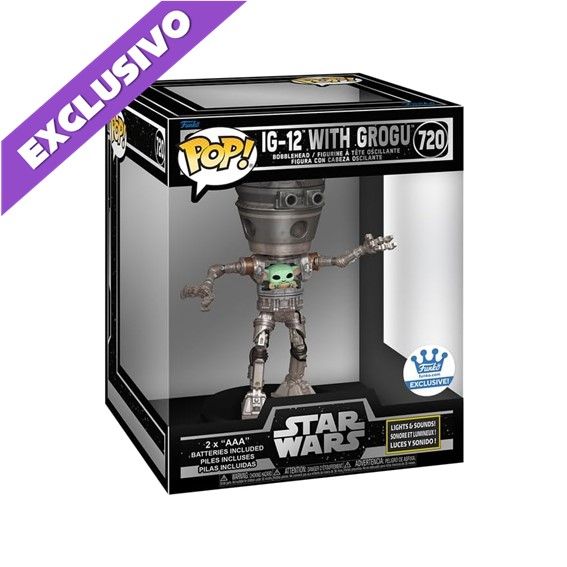 Funko Pop! 6'' IG-12 with Grogu 720 Luces y Sonido (Funko Exclusive) - Star Wars