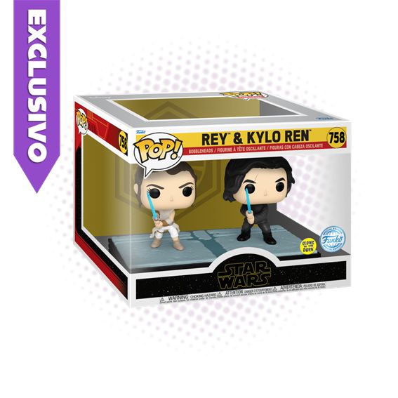 Funko Pop! Moment Rey &amp; Kylo Ren 758 (GITD) (SE) - Star Wars