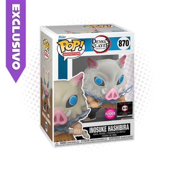 Funko Pop! Inosuke Hashibira 870 (Chalice Exclusive) (Flocked) - Demon Slayer