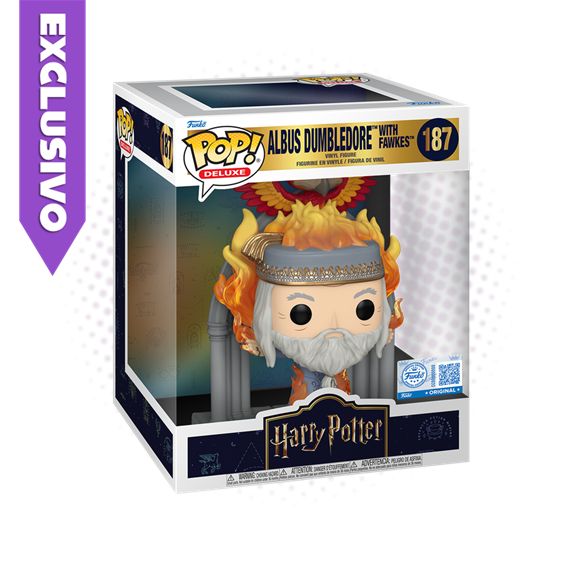 Funko Pop! Deluxe Albus Dumbledore with Fawkes 187 (SE) - Harry Potter