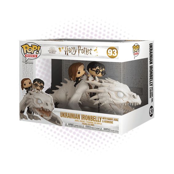 Funko Pop! Rides Ukrainian Ironbelly with Harry, Ron &amp; Hermione 93 - Harry Potter