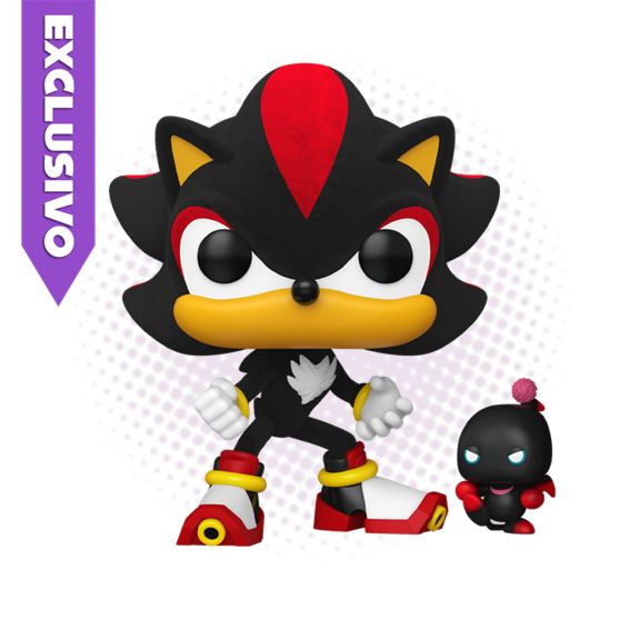 Funko Pop! Shadow with Dark Chao 1151 (SE) (Flocked) - Sonic The Hedgehog