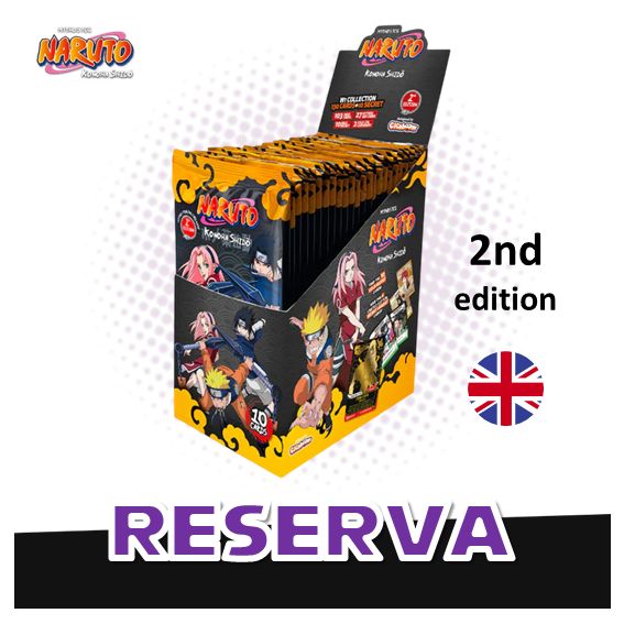 Booster Box Naruto Mythos TCG 2nd Edition First Set Konoha Shido 24 sobres RESERVA