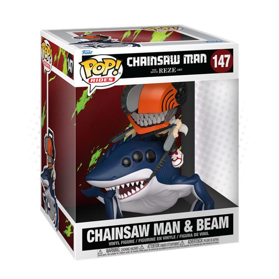 Funko Pop! Rides Chainsaw Man &amp; Beam 147 - Chainsaw Man