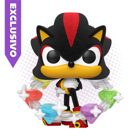 Funko Pop! Shadow with Emerlads 1300 (SE) (Flocked) - Sonic The Hedgehog