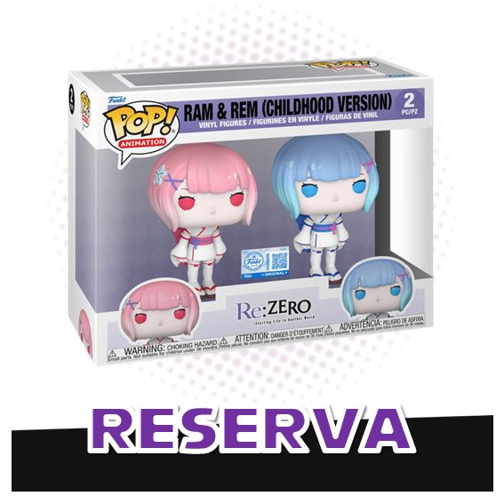 Funko Pop! 2 pack Ram &amp; Rem Childhood Version - Re:Zero RESERVA