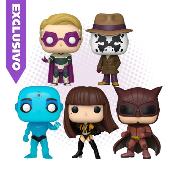Funko Pop! Pack 5 Funkos Watchmen - Silk, Nite Owl, Dr. Manhattan, Ozymandias y Rorschach