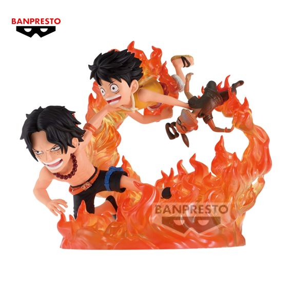 Figura Banpresto Portgas D.ace &amp; Monkey D.luffy Marineford One Piece World Collectable Figure Log Stories 10cm RESERVA