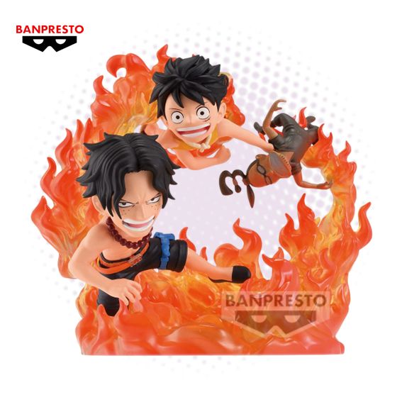 Figura Banpresto Portgas D.ace &amp; Monkey D.luffy Marineford One Piece World Collectable Figure Log Stories 10cm RESERVA