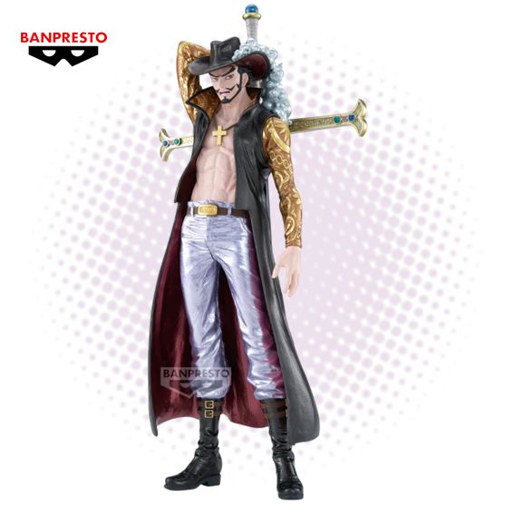 Figura Banpresto Dracule Mihawk – One Piece Premium (The Metallic) 34cm RESERVA