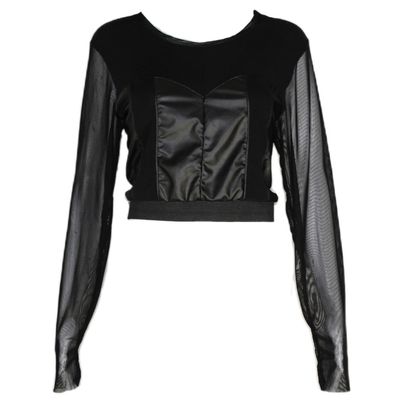Bustier Crop Sweatshirt