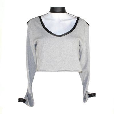 Open Sleeve Crop Sweatshirt