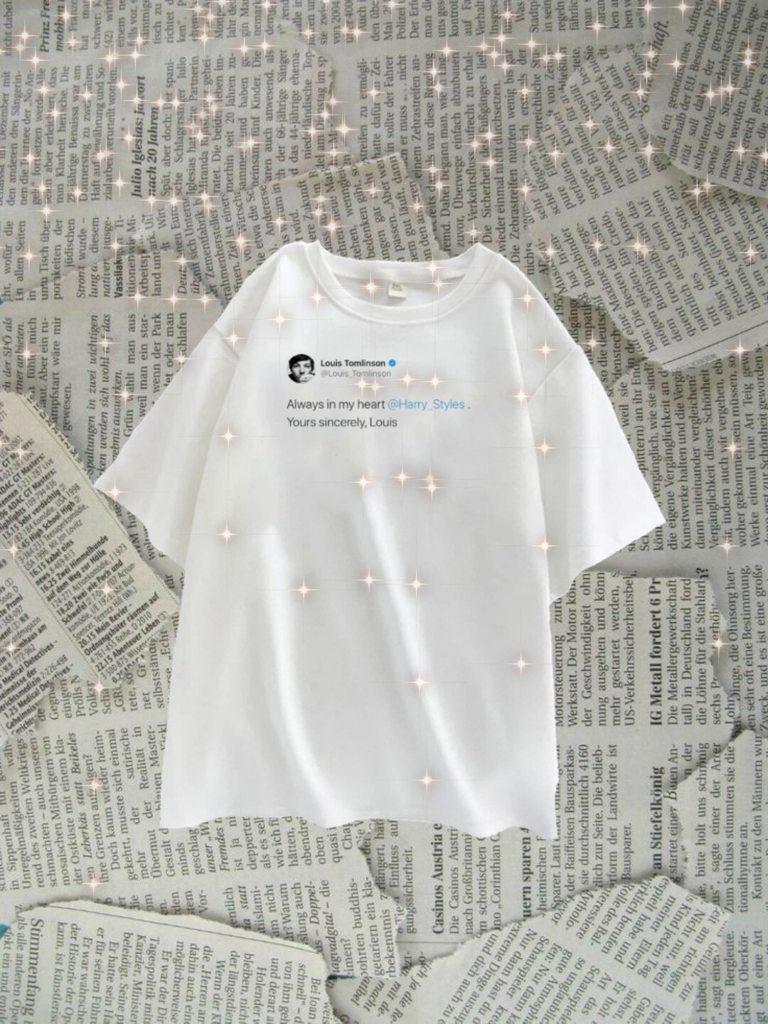 Camisa de tweets de Louis Tomlinson.