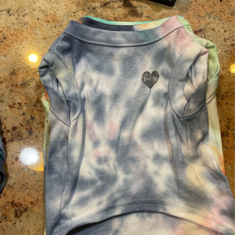 CJ Multi Colored Tie Dye Pet T-shirt XL