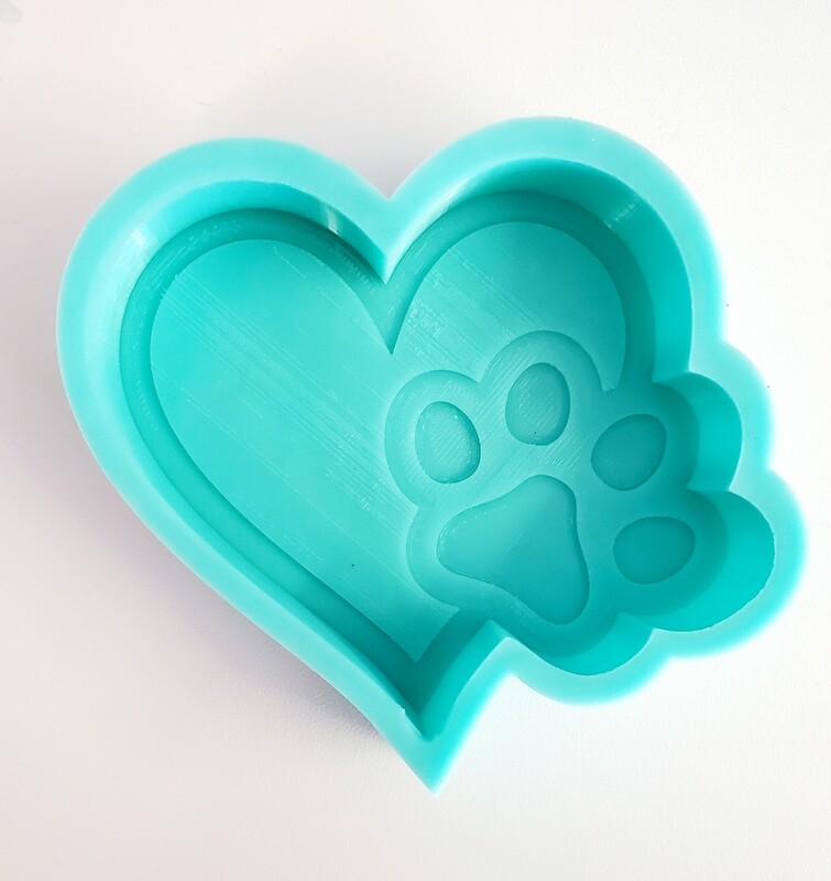 Heart Paw Freshie Mold
