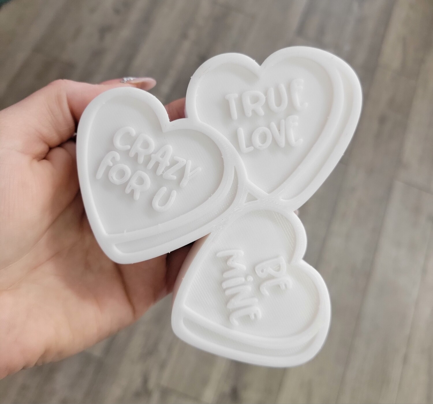 3 Vday Heart Freshie Mold