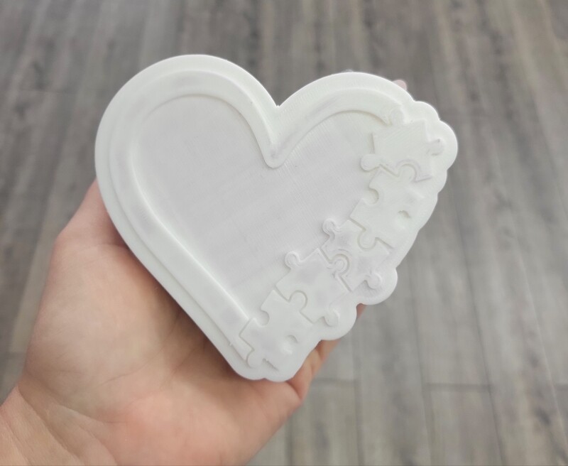 Puzzle Piece Heart Freshie Mold