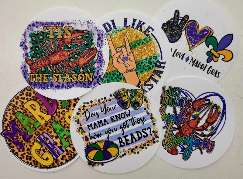 Mardi Gras 6pk cardstock