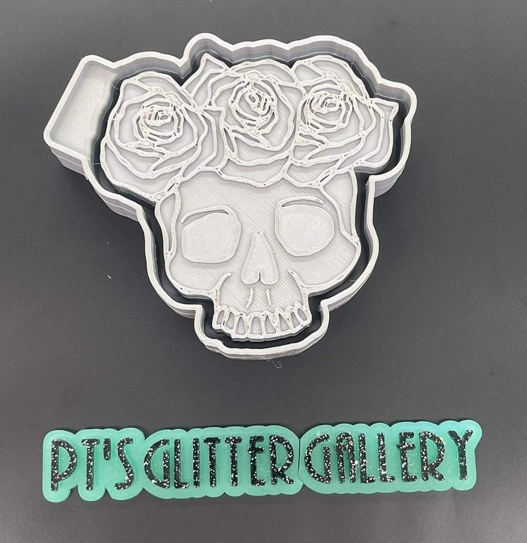 Flower skull Freshie mold