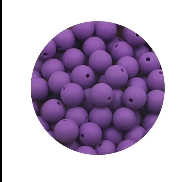 Orchid 14mm silicone beads