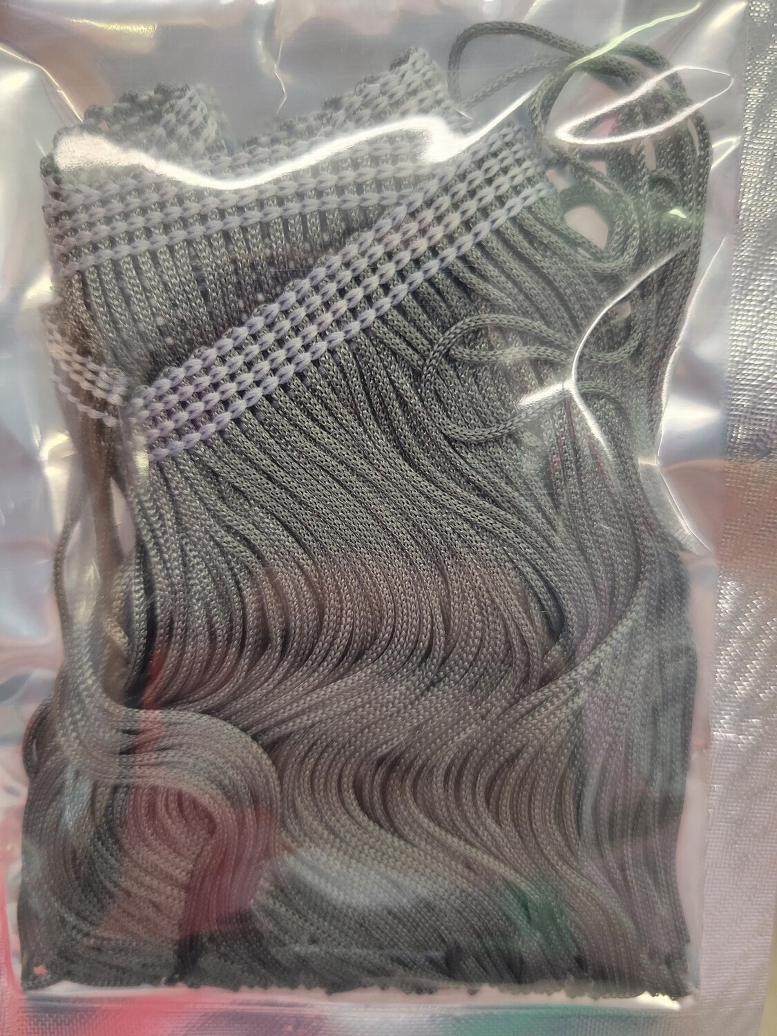 charcoal grey fringe 1 yd
