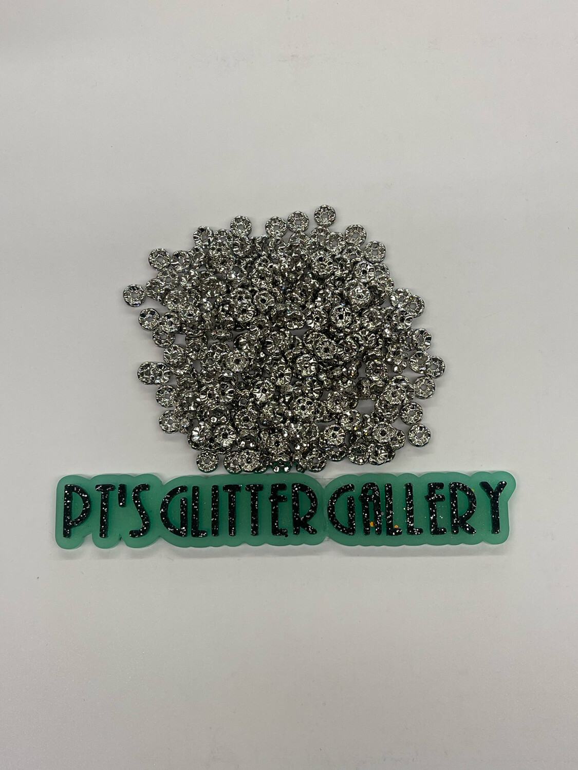 Dark Silver Rhinestoned Spacers