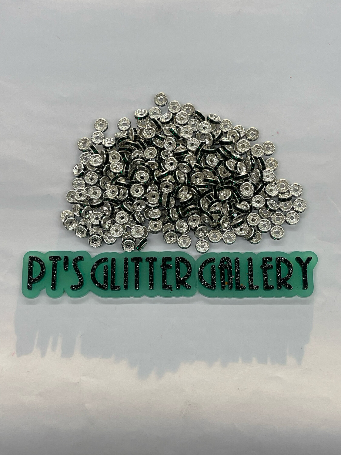 Emerald Rhinestoned Spacers