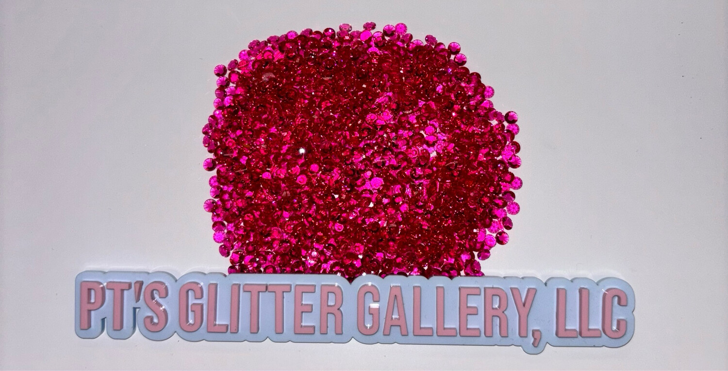 Hot Pink Translucent Rhinestones