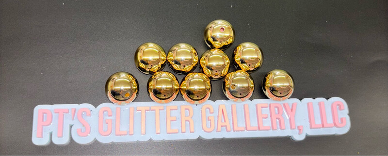 Gold Mirrored Beads