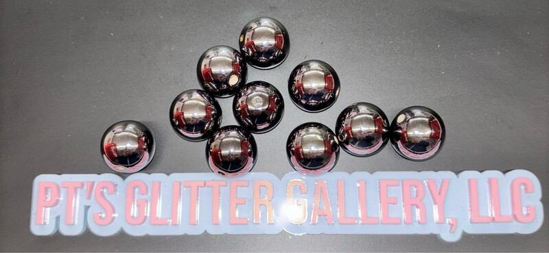 Jet Mirrored Beads