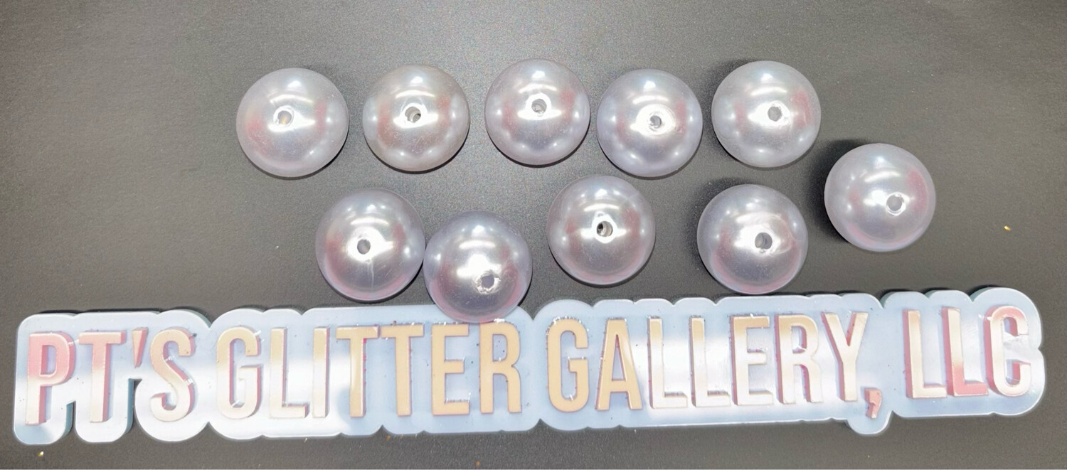Silver Mirrored Beads