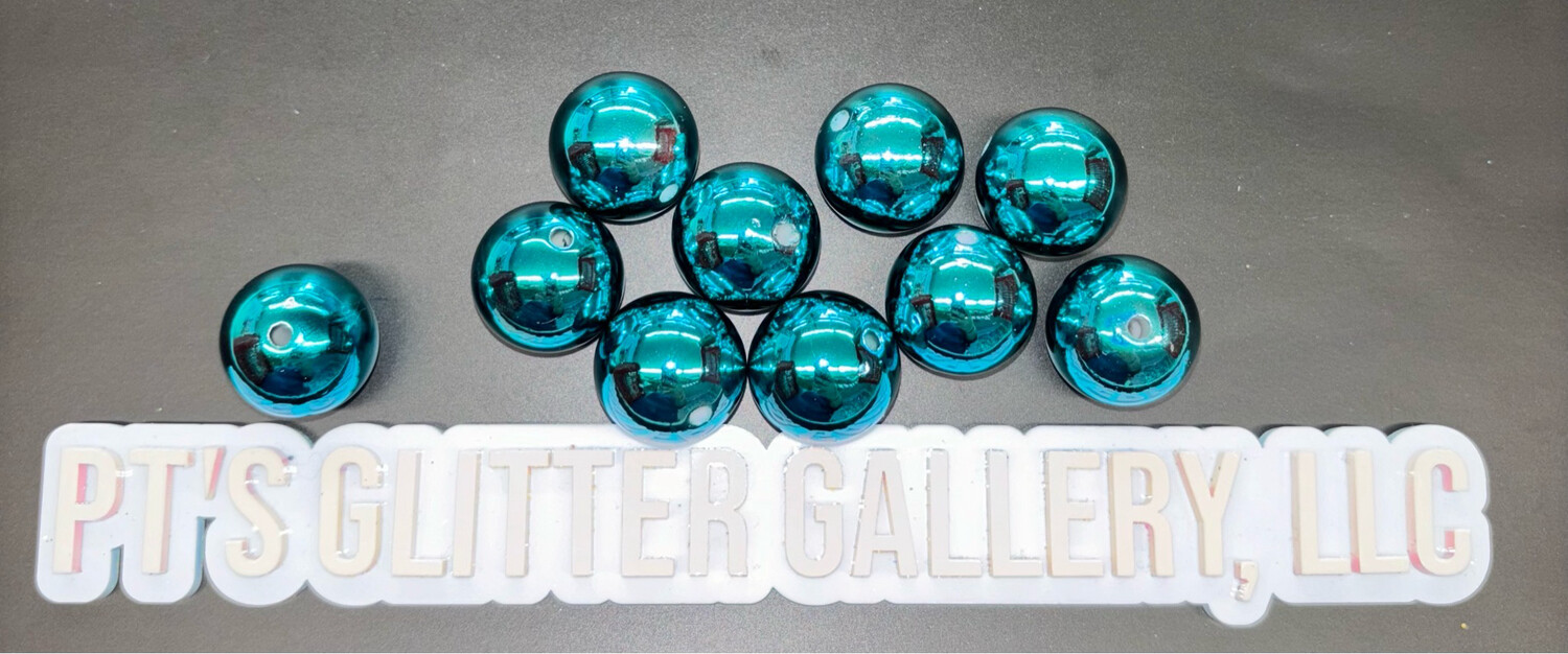 Blue Mirrored Beads