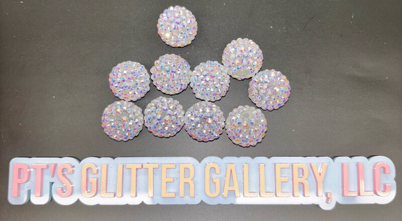 White Rhinestone Beads