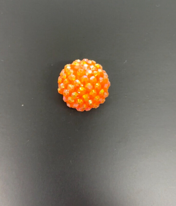 Orange Rhinestone Beads